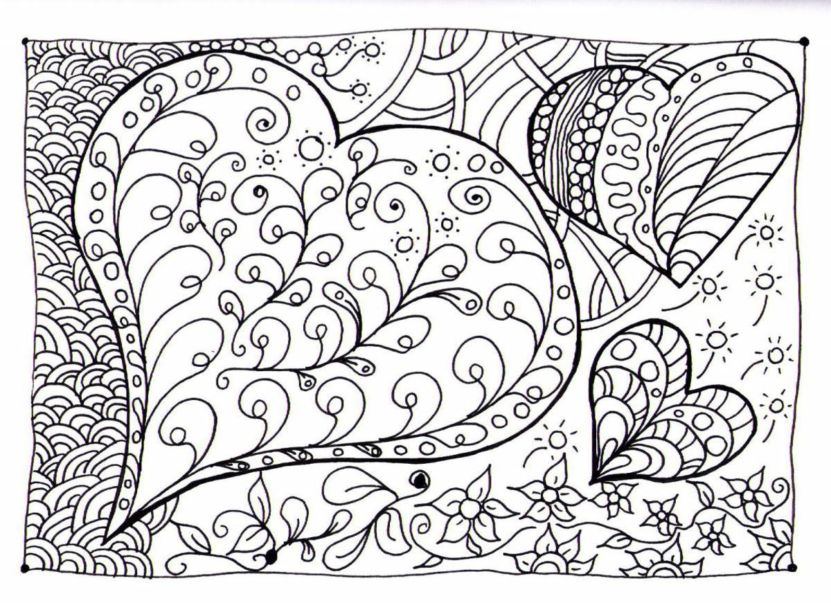 Comforting anti-stress coloring book for adults