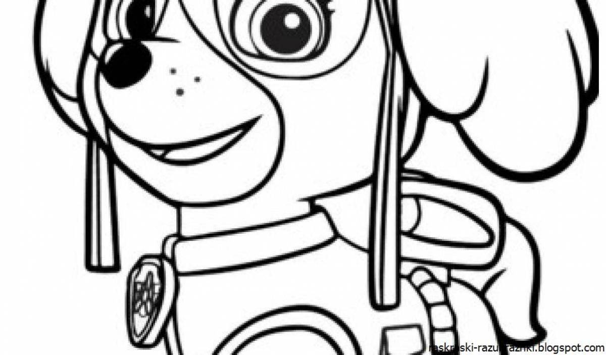 Sky Paw Patrol Glitter Coloring Page