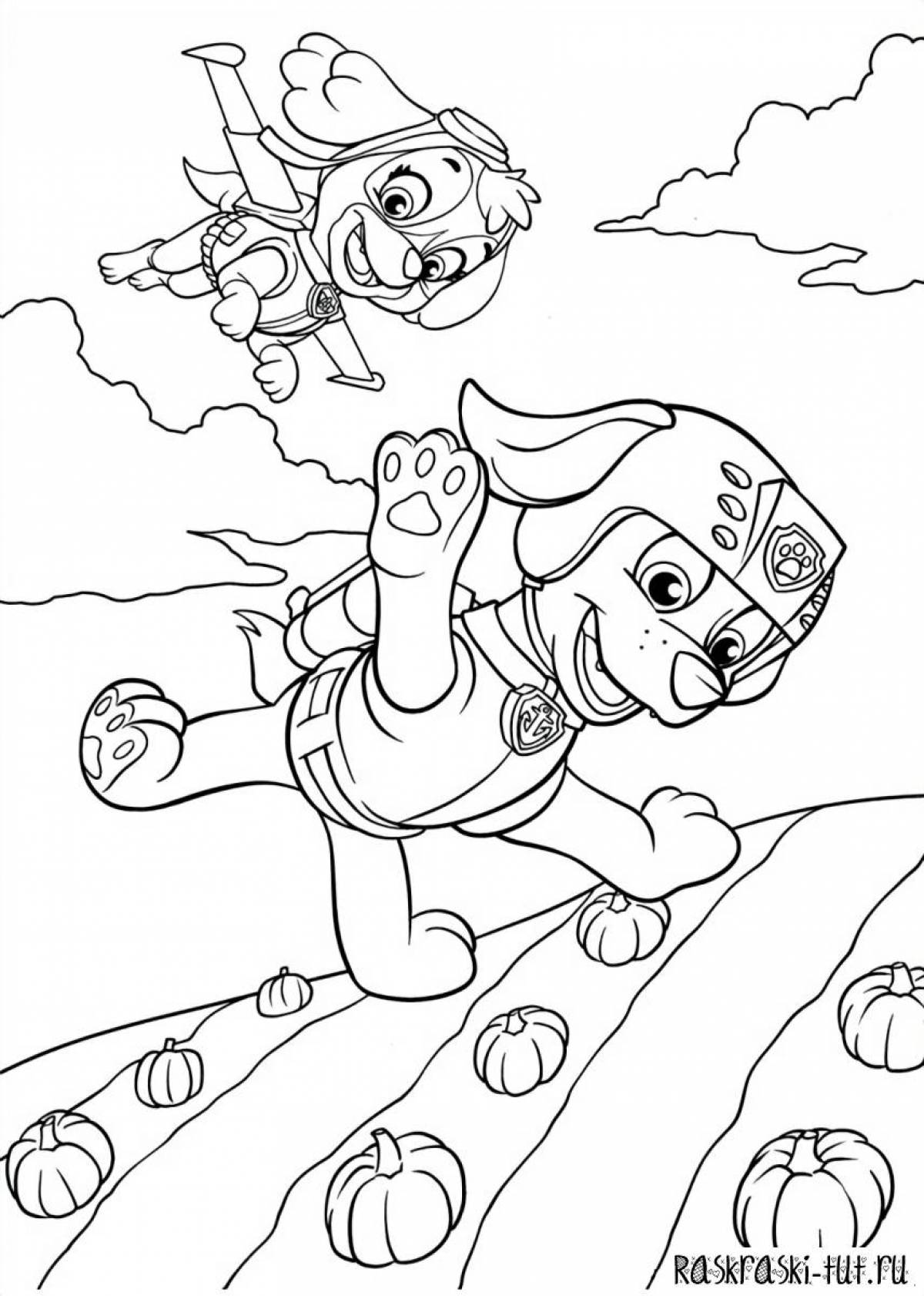 Majestic sky paw patrol coloring page