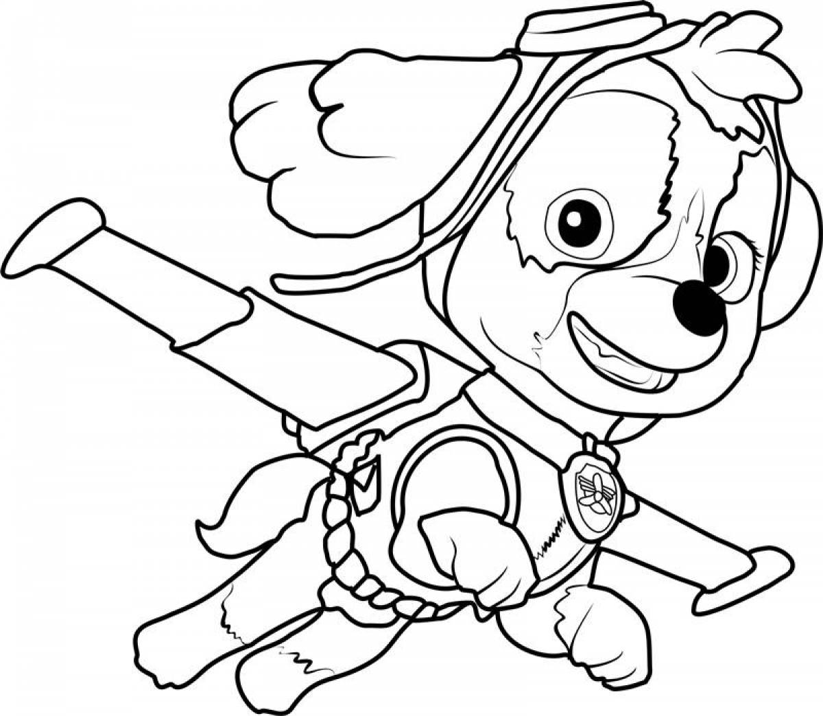 Amazing Paw Patrol Sky Coloring Page