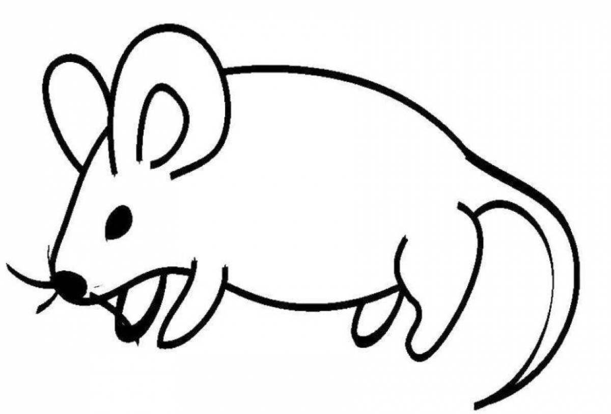 Яркая раскраска мышь