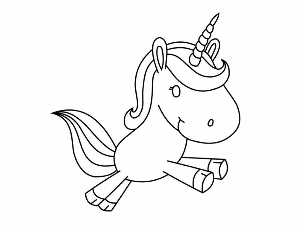 Beautiful unicorn coloring book for kids