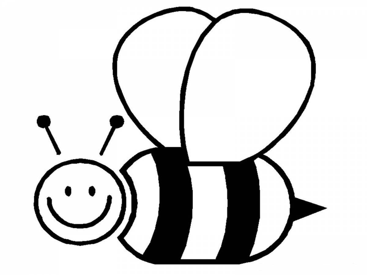 Яркая пчела-раскраска