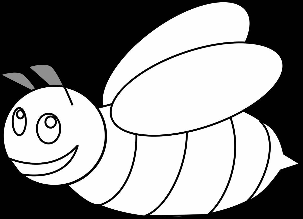 Sweet bee coloring page