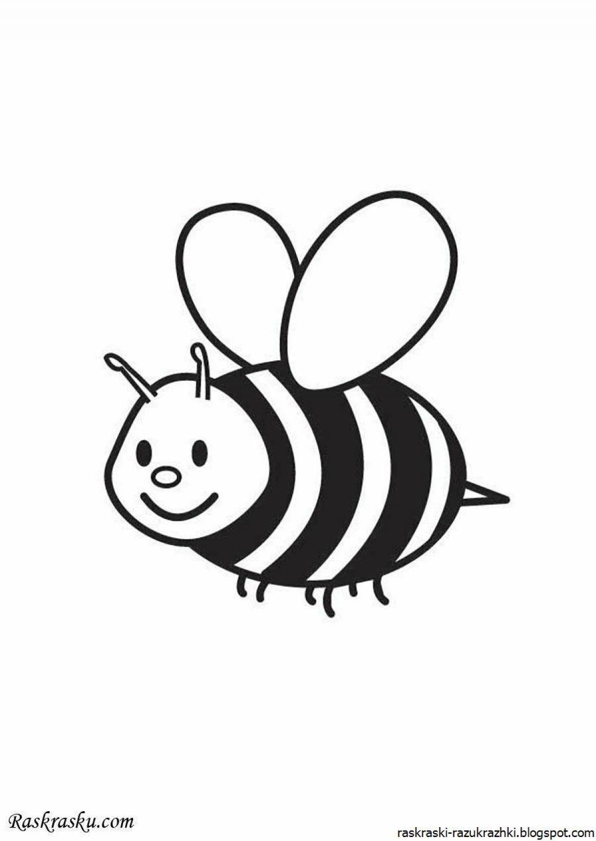 Coloring book solar bee