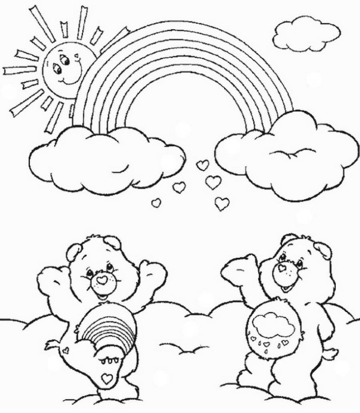 Crazy Rainbow Friends coloring page