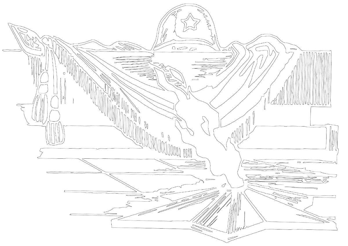 Glittering eternal flame coloring page