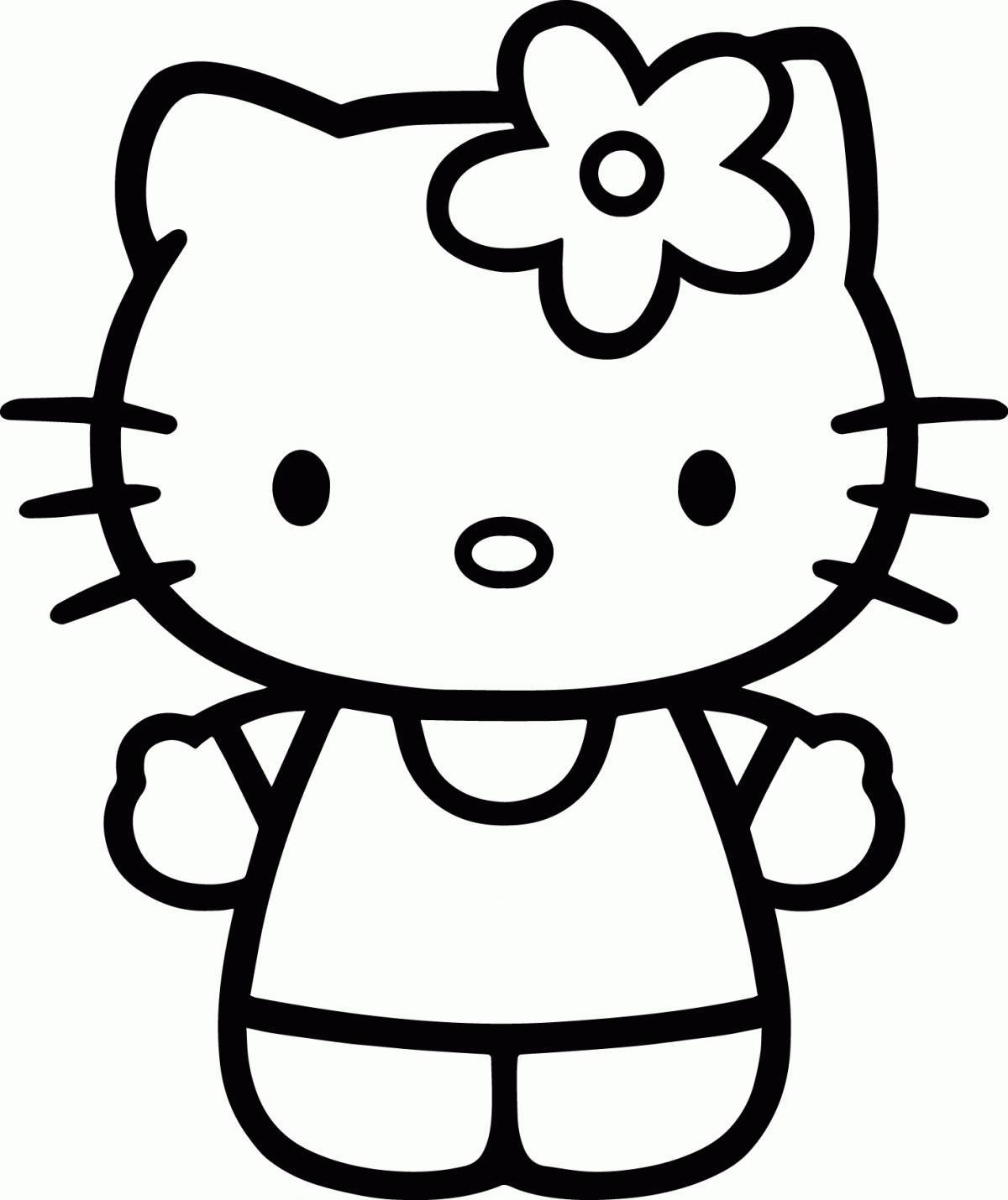 Colorful hello kitty with clothes