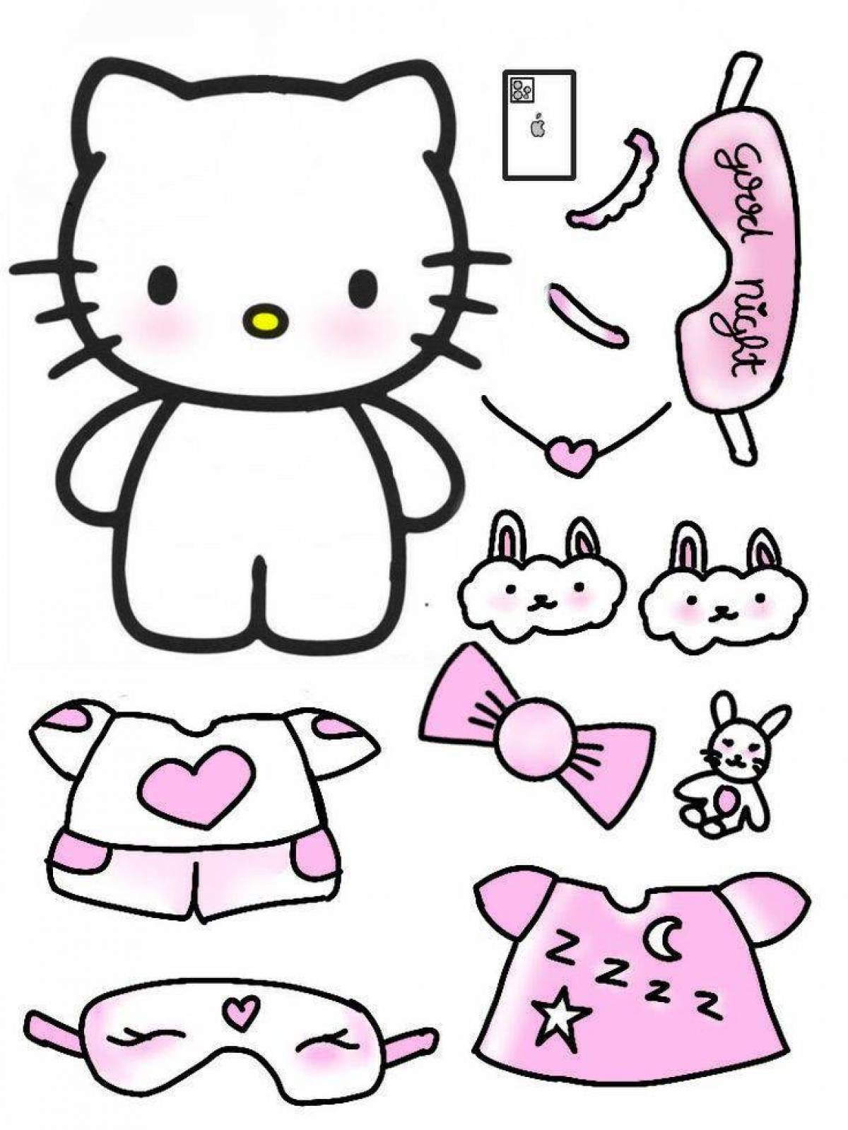 Charming hello kitty in clothes