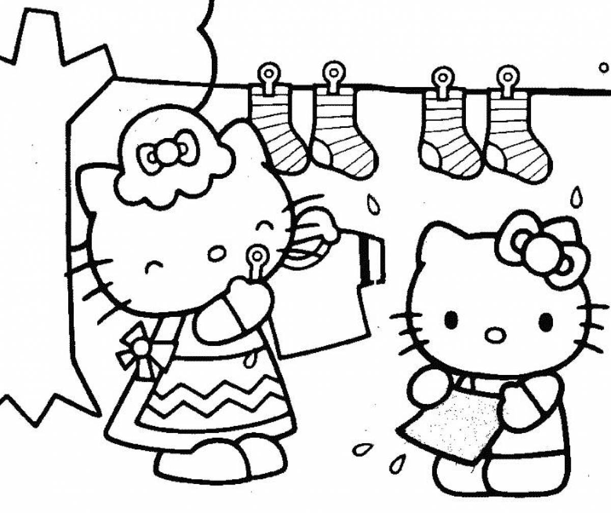Adorable hello kitty with clothes