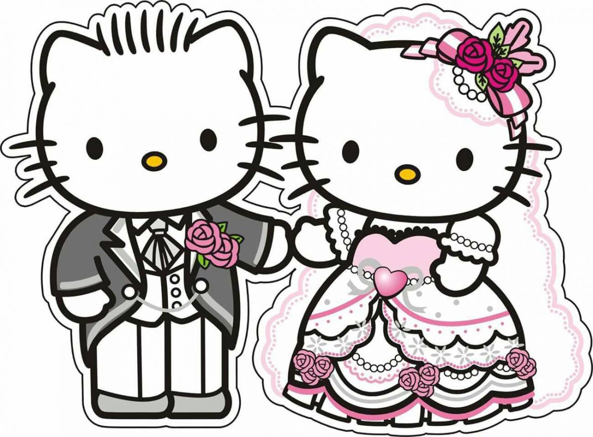 Sparkling hello kitty with clothes