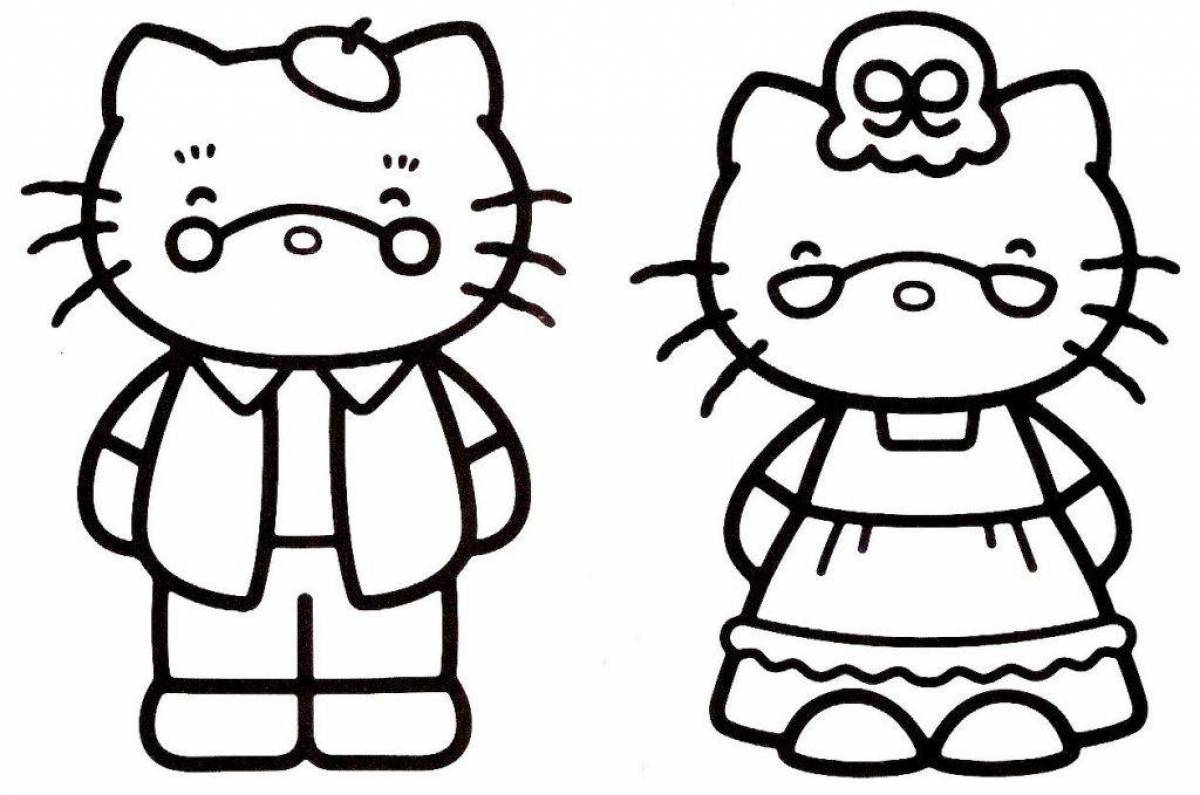 Glossy hello kitty with clothes