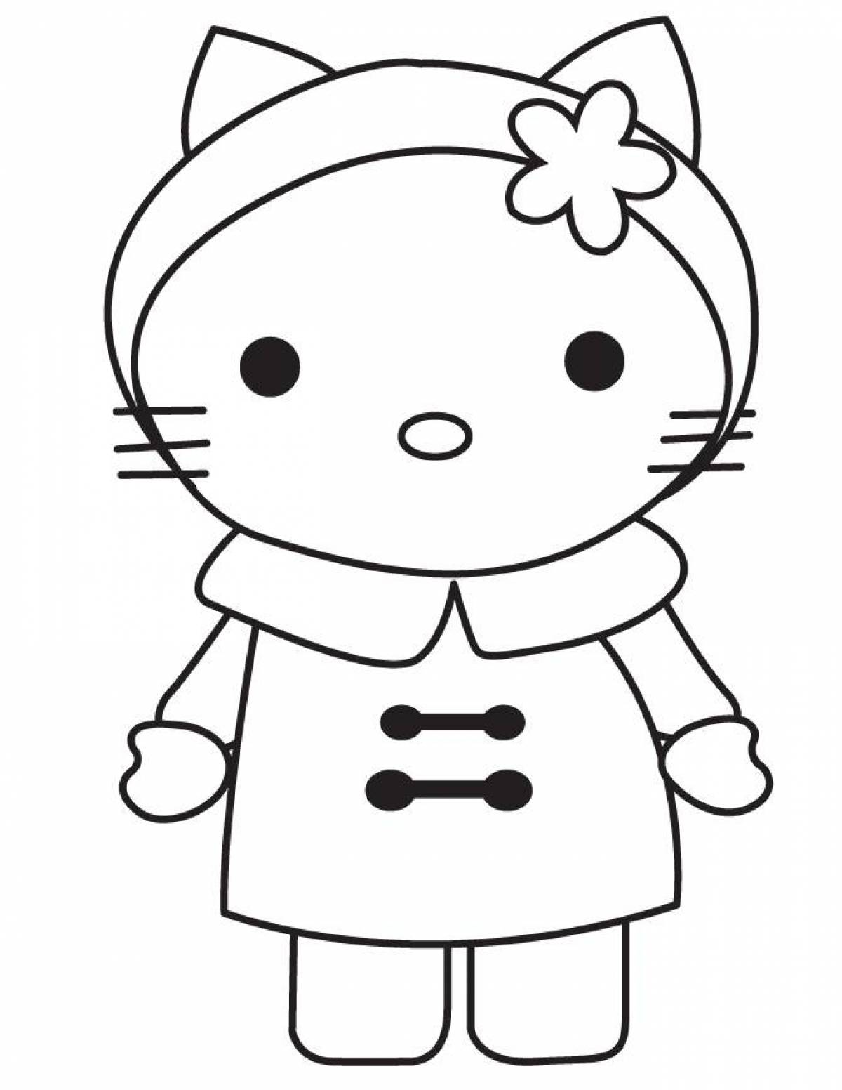 Dazzling hello kitty with clothes