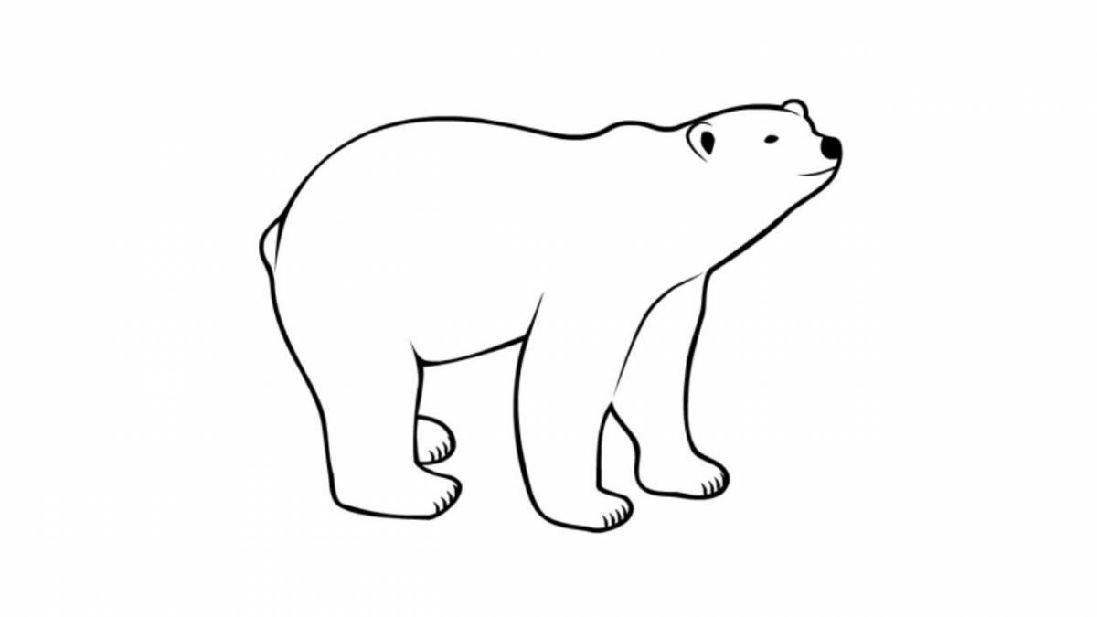 Glorious polar bear coloring pages for kids