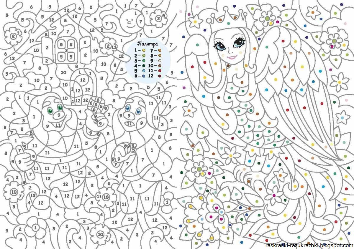 Live coloring by numbers for girls