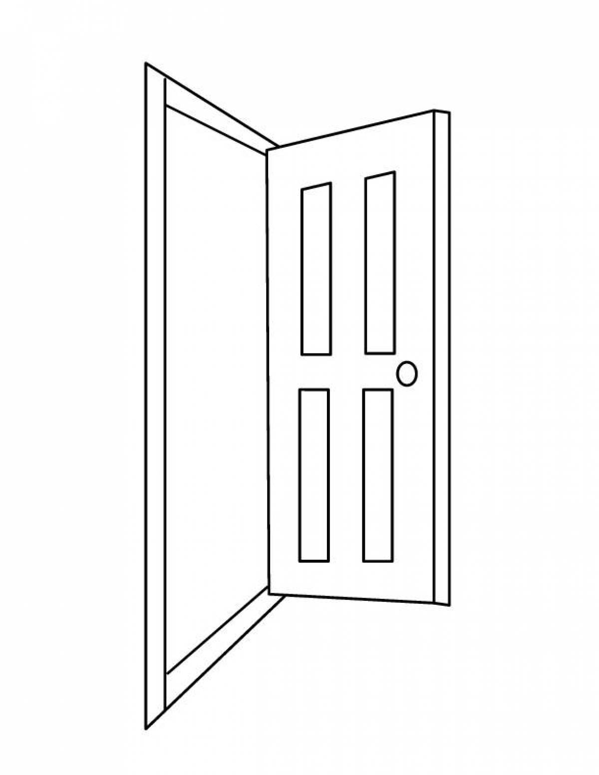 Awesome roblox door coloring page