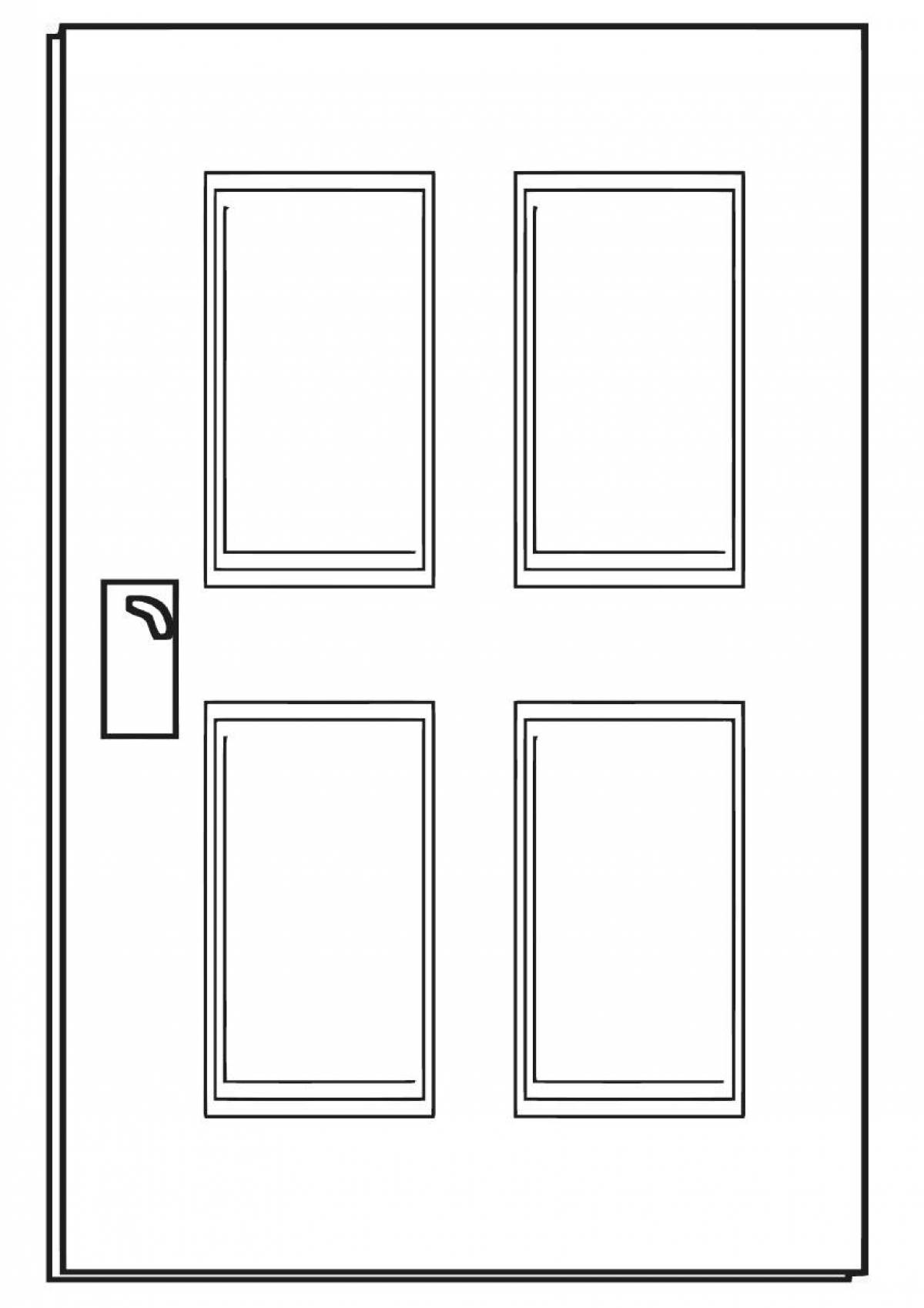 Cute roblox door coloring page