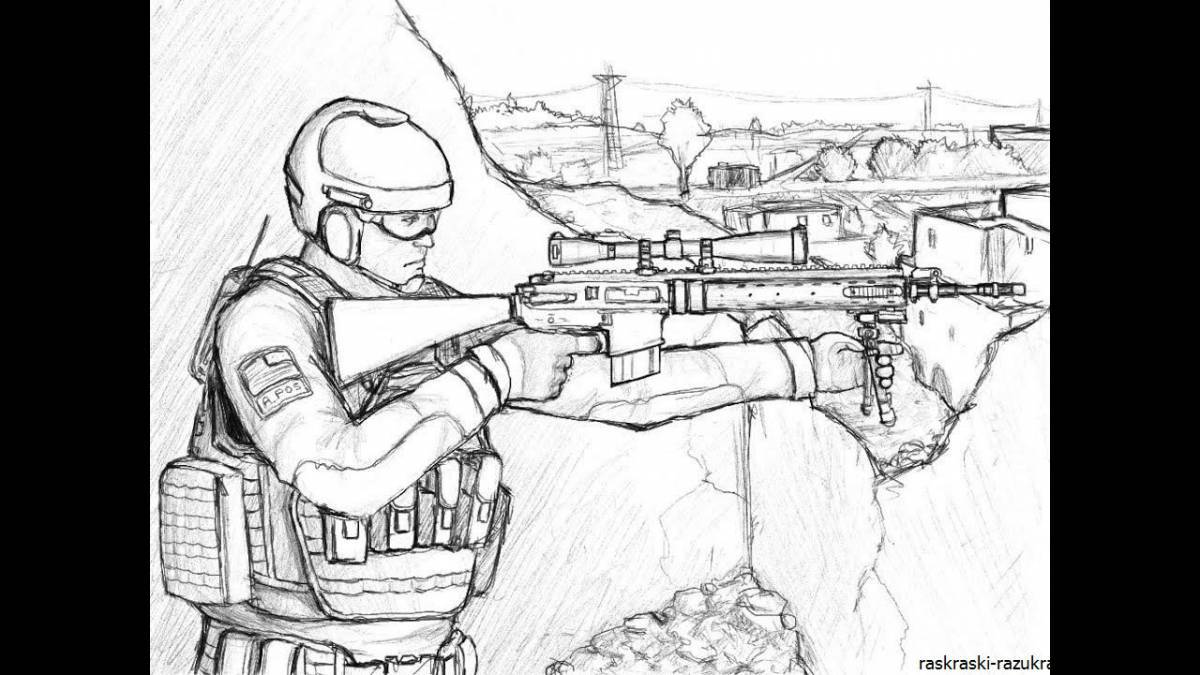 Cute standoff2 coloring page