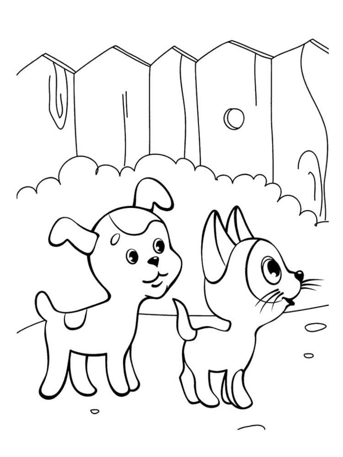 Live kitten coloring book