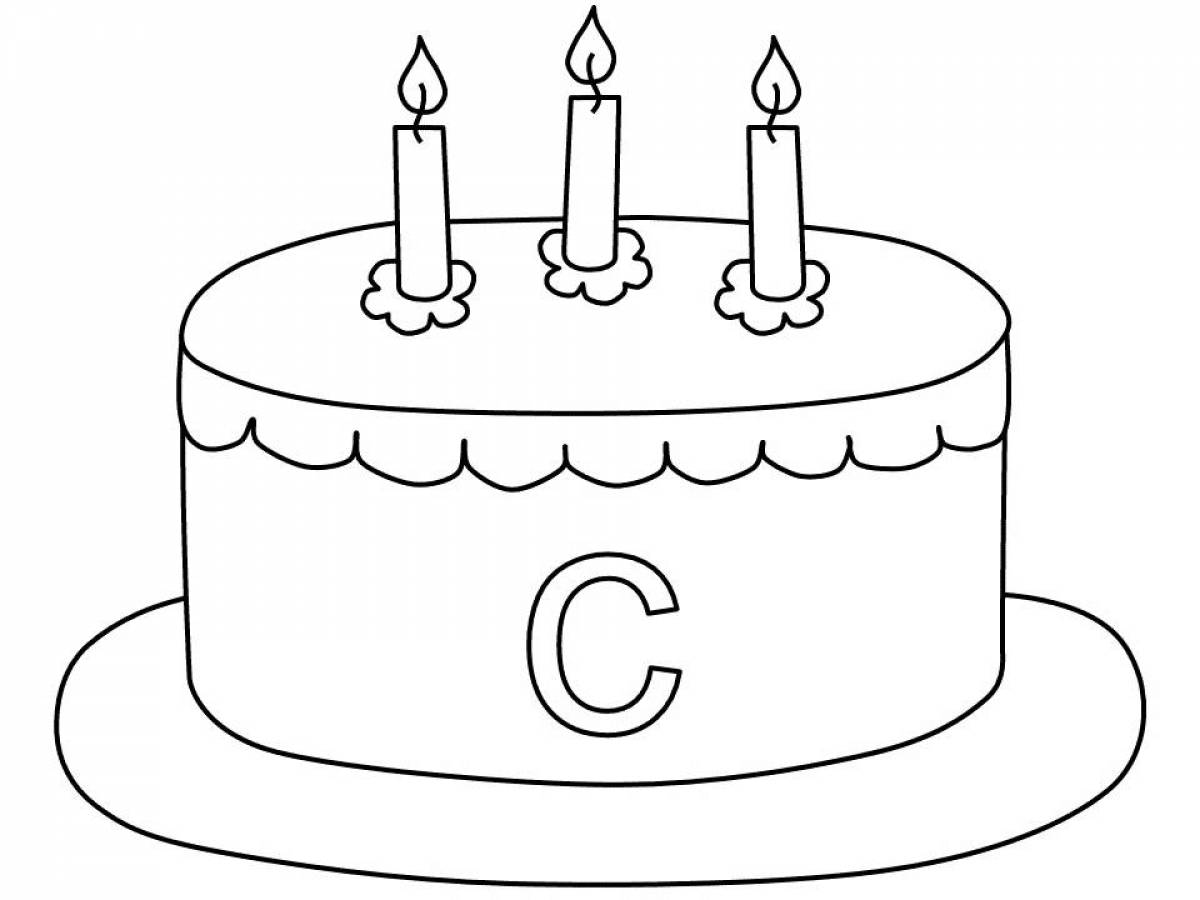 Delicious cake coloring book for kids