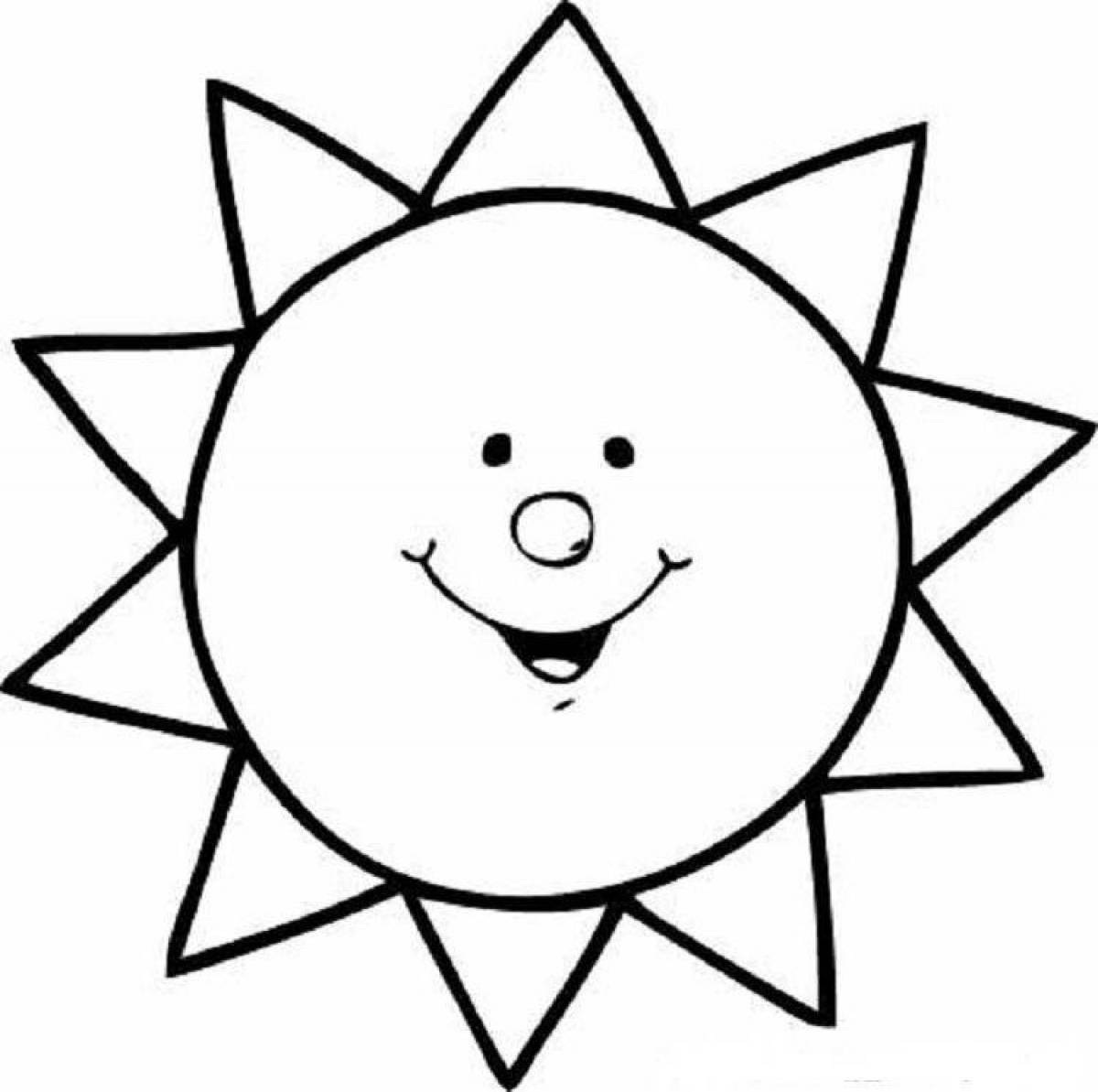 Luminous sun coloring book for kids