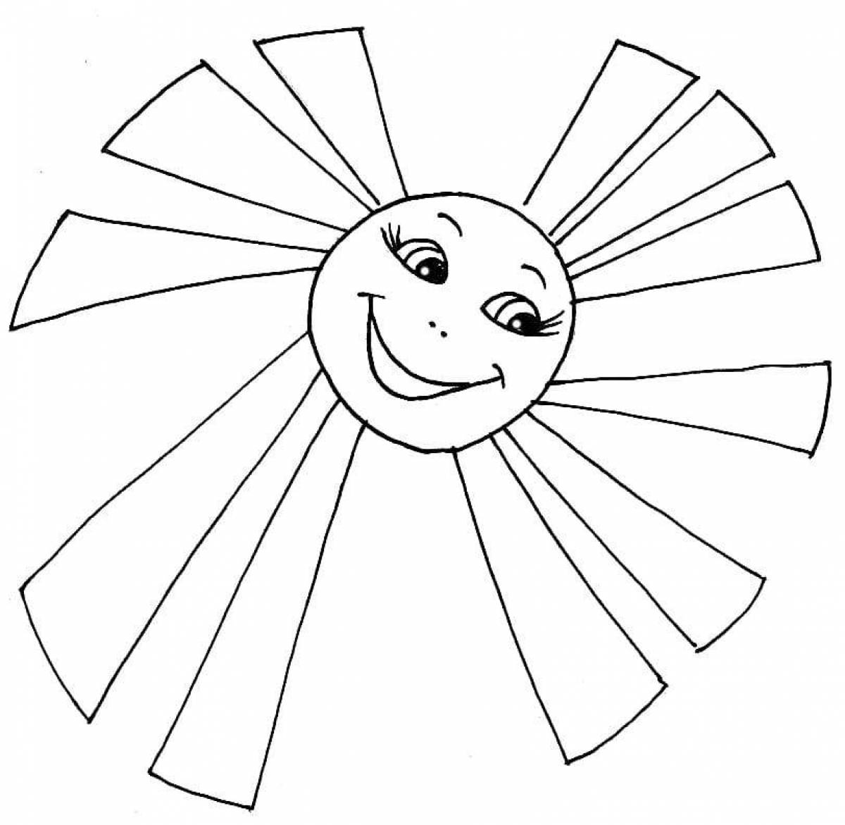 Solar coloring sun for children