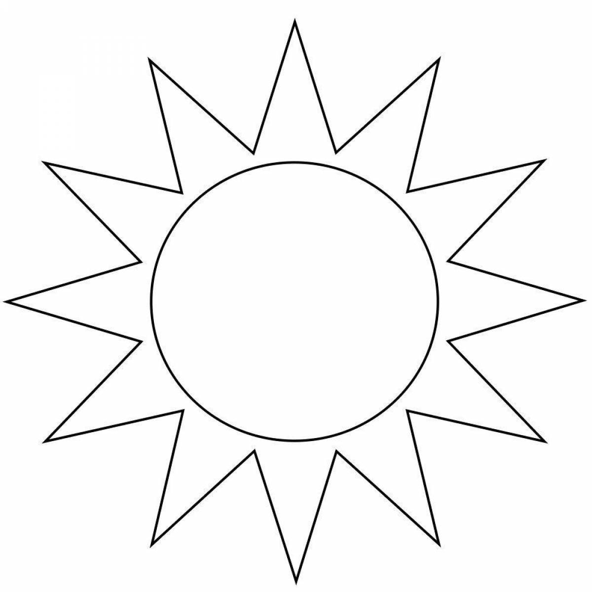 Great sun coloring book for kids