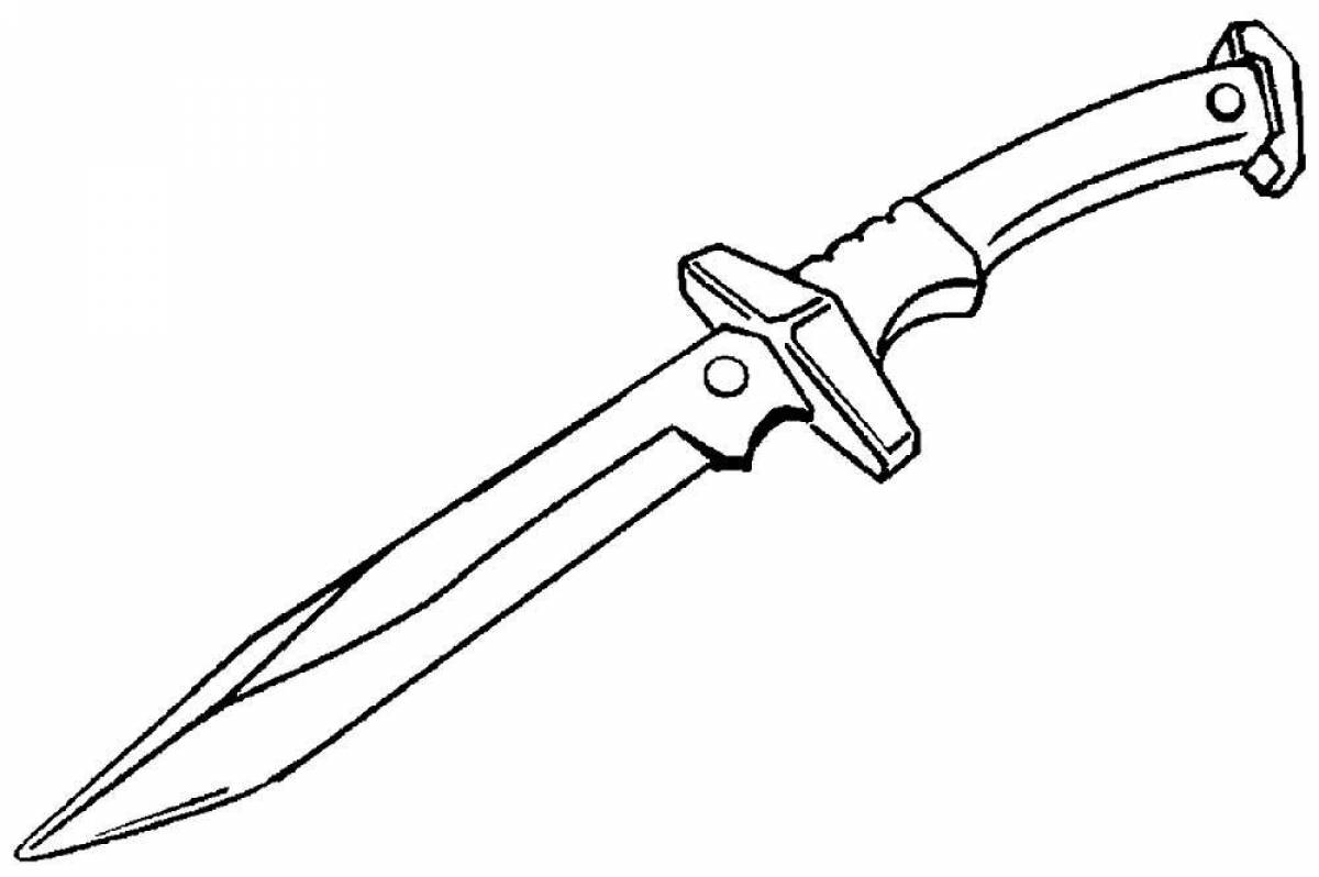 Bright knives coloring page