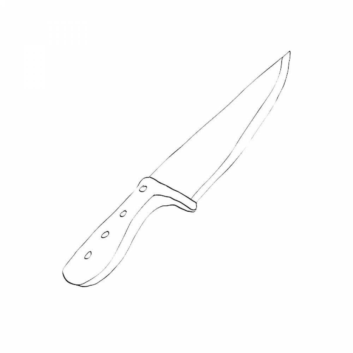 Coloring page sharp knife