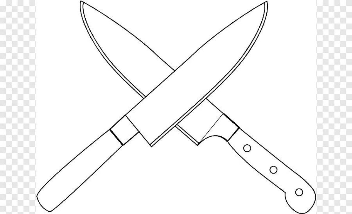 Polished knife coloring book