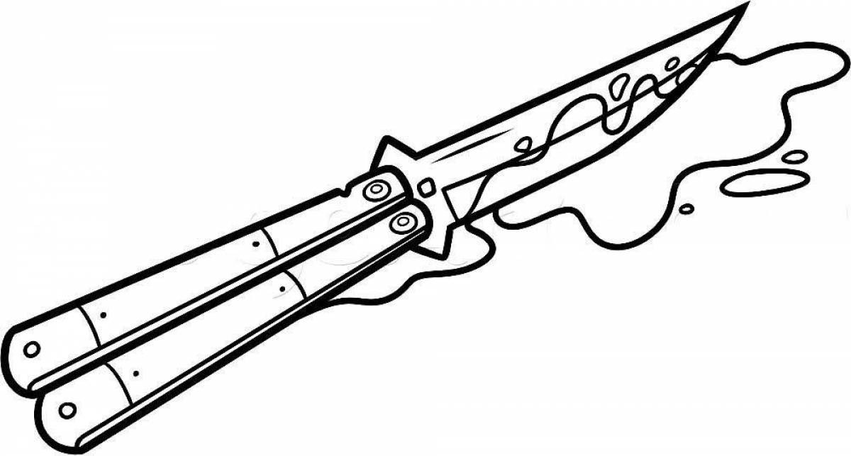 Complex knives coloring page