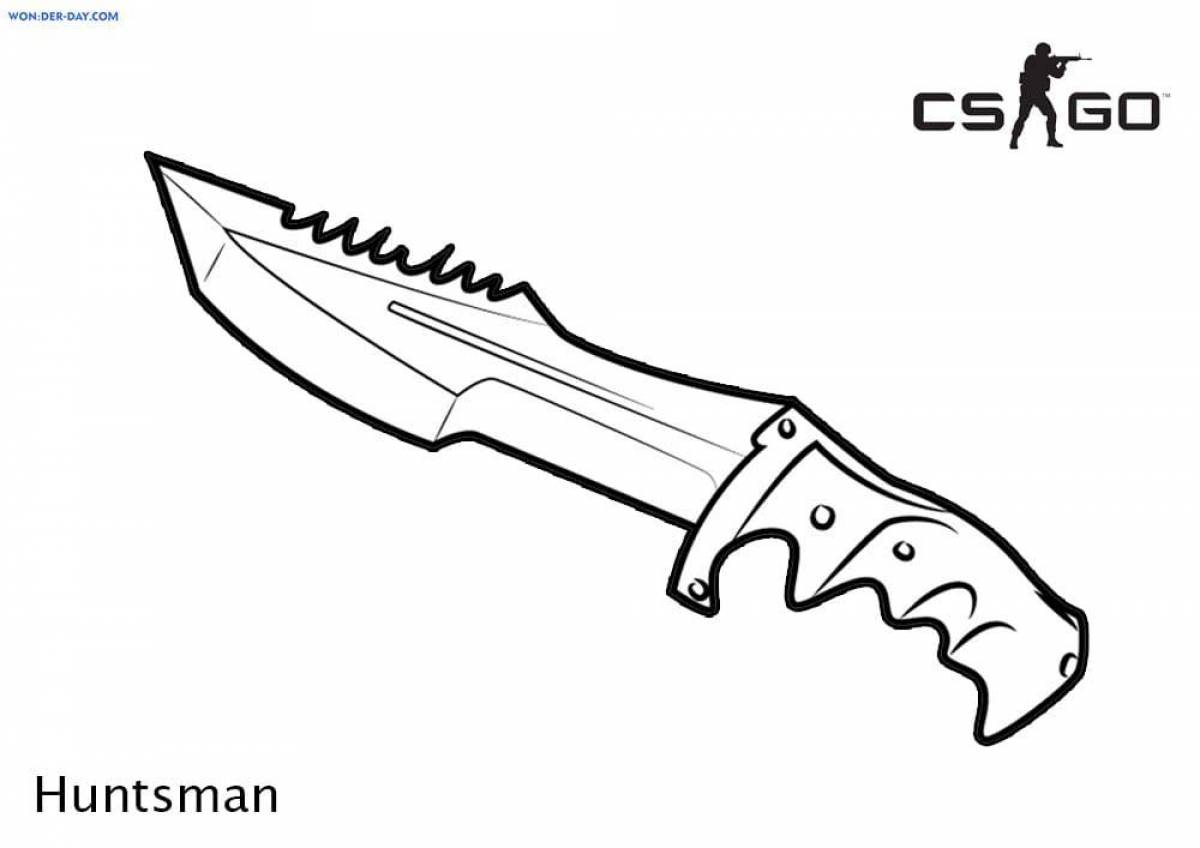 Coloring page gentle knife