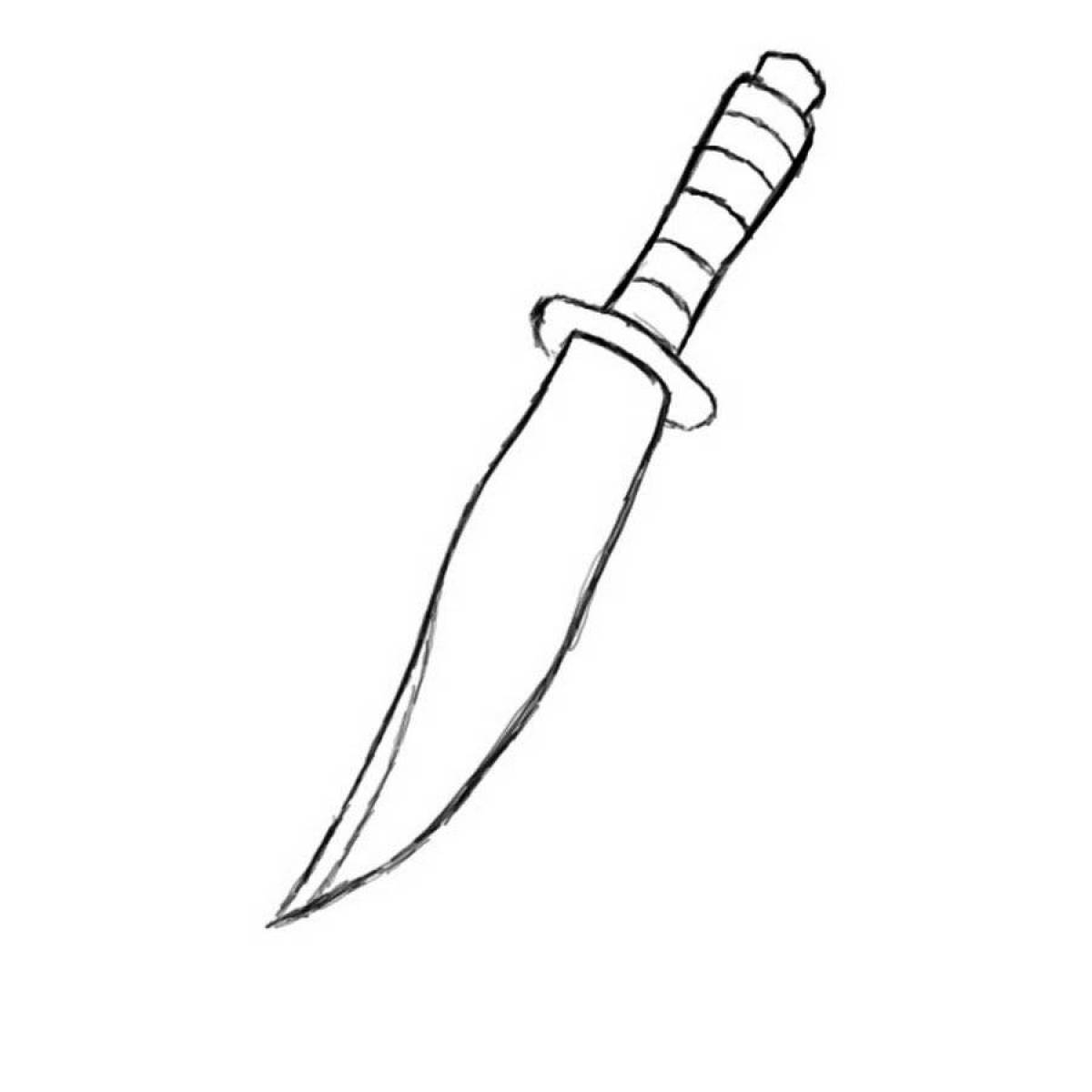 Coloring page graceful knife