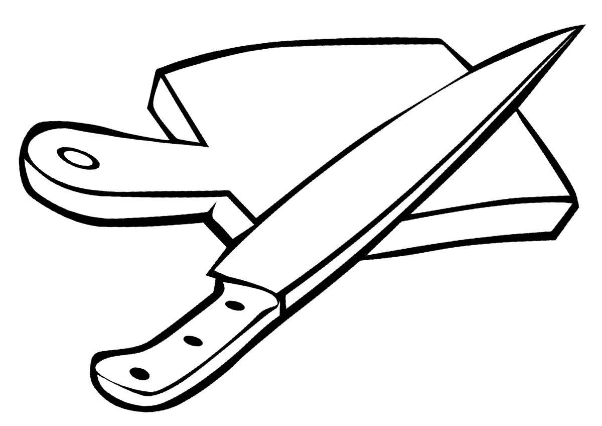 Charming knife coloring book