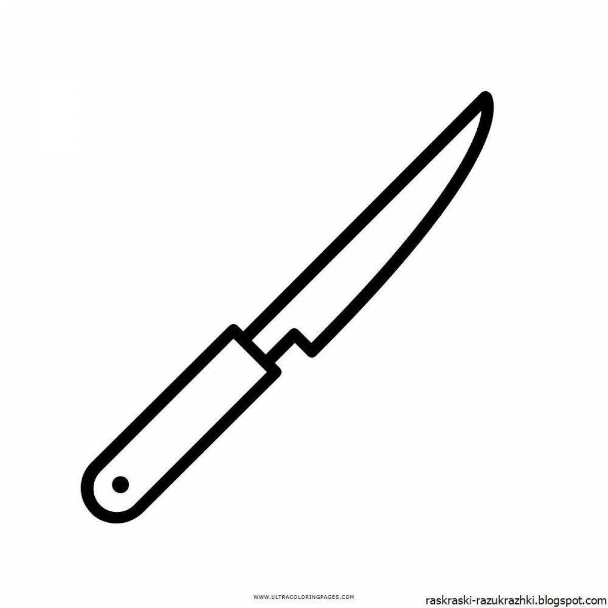 Coloring book brave knife