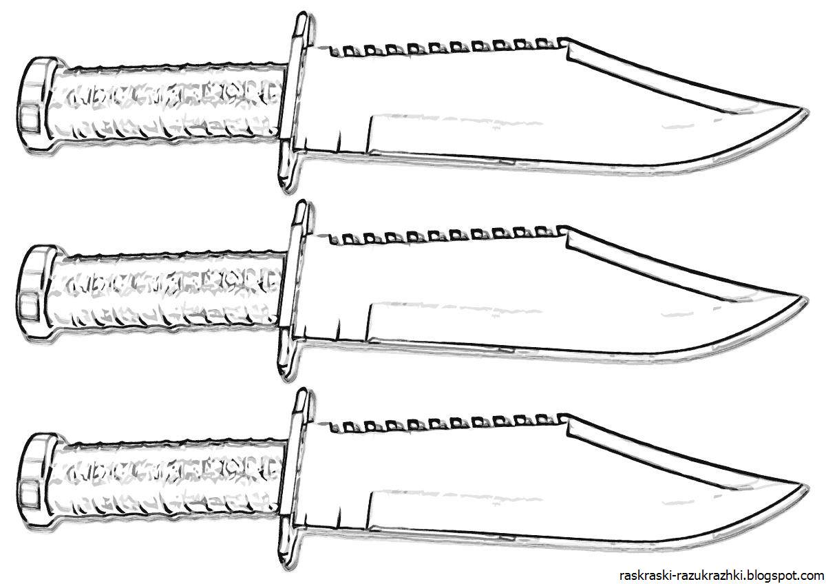 Punch knife coloring page