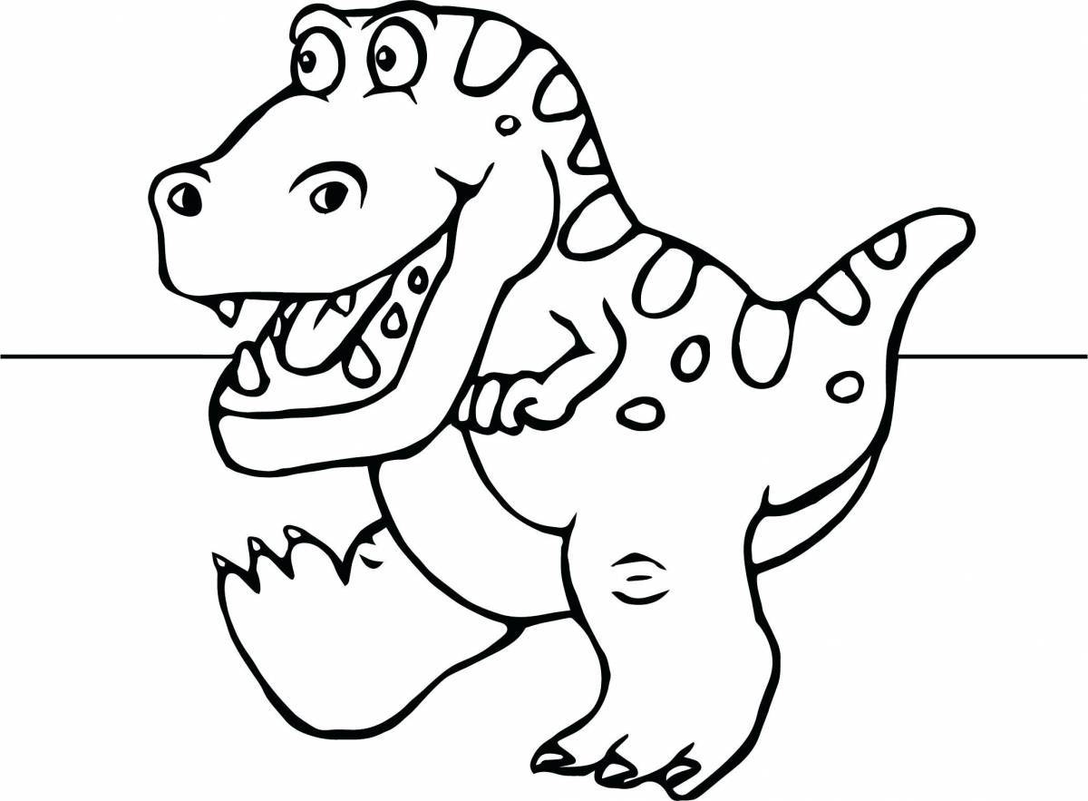 Сложная раскраска динозавр