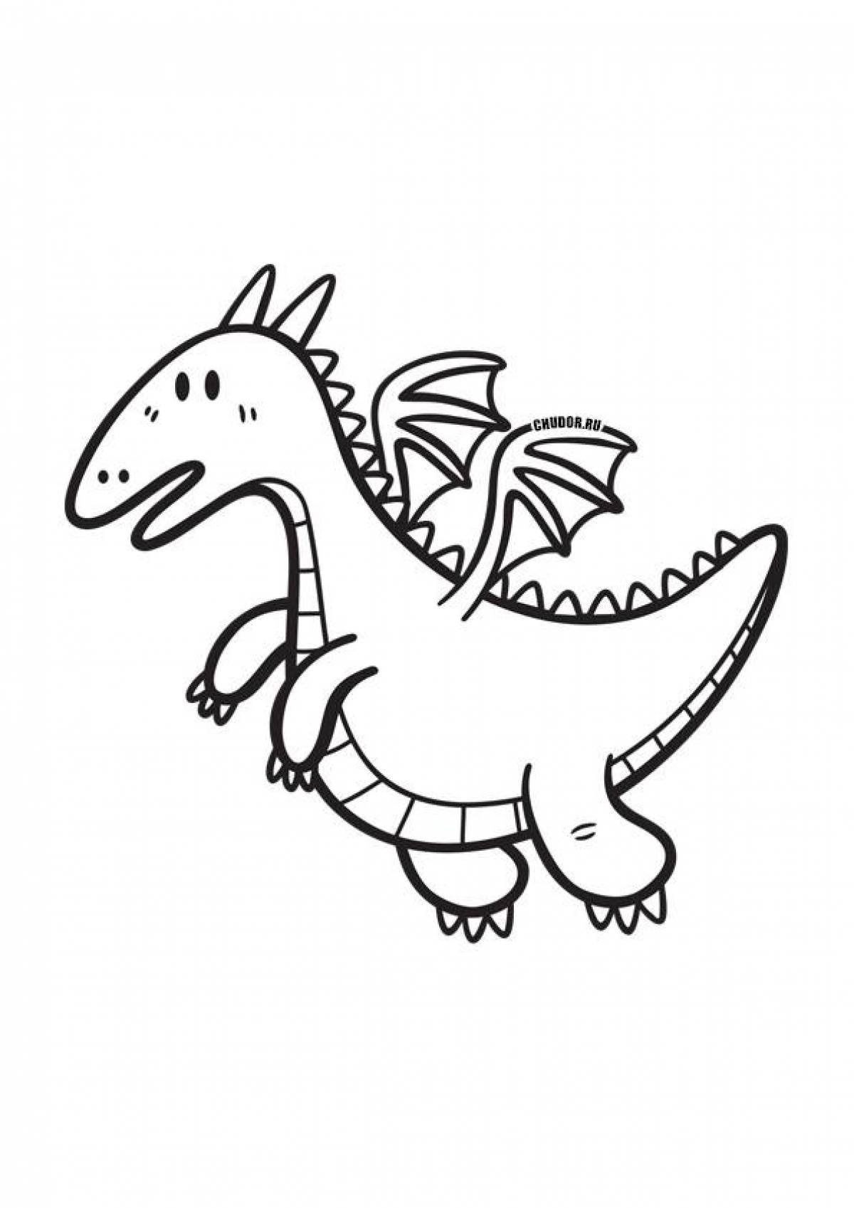 Ferocious dinosaur coloring book