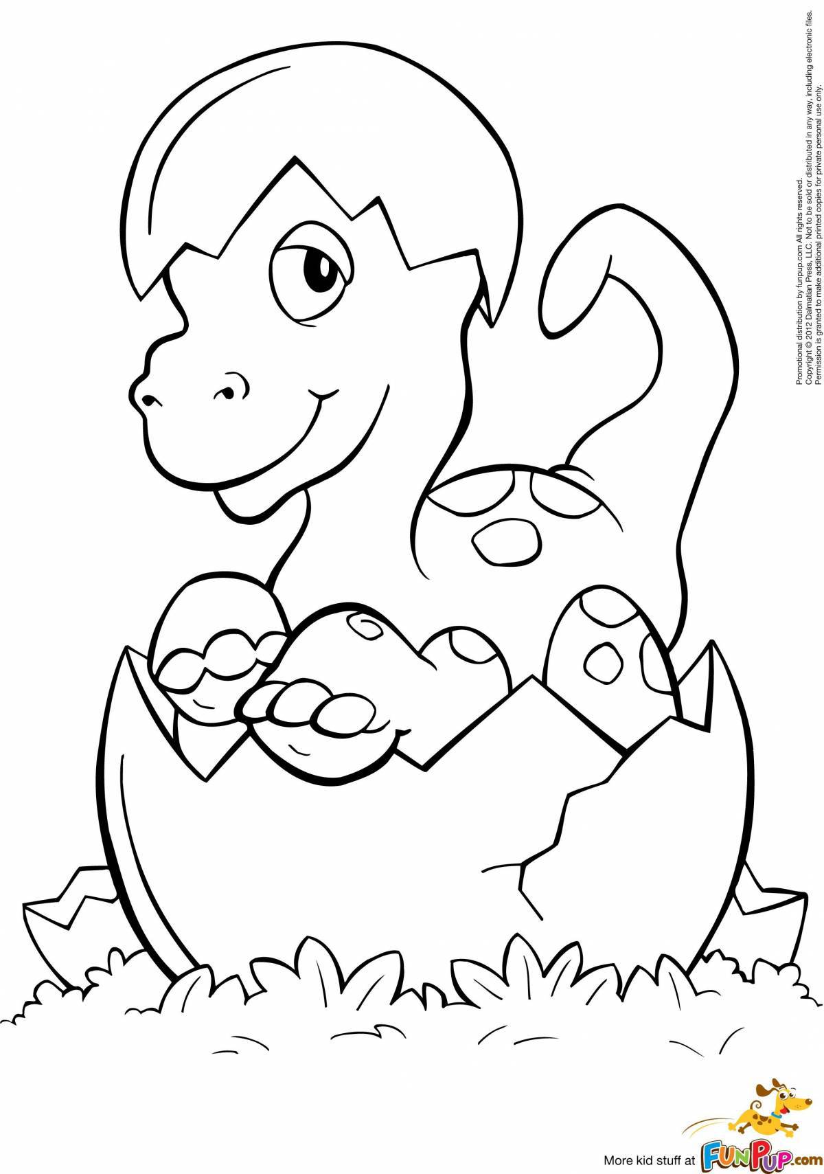 Creative coloring dinosaur