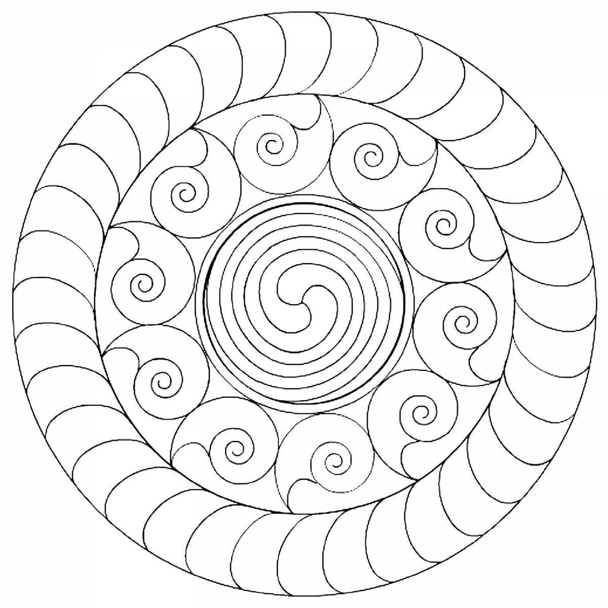 Creative spiral coloring page