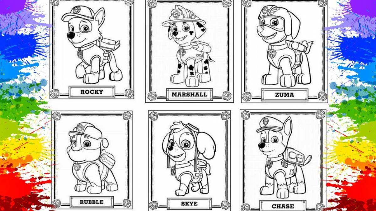 Paw Patrol coloring book for preschoolers