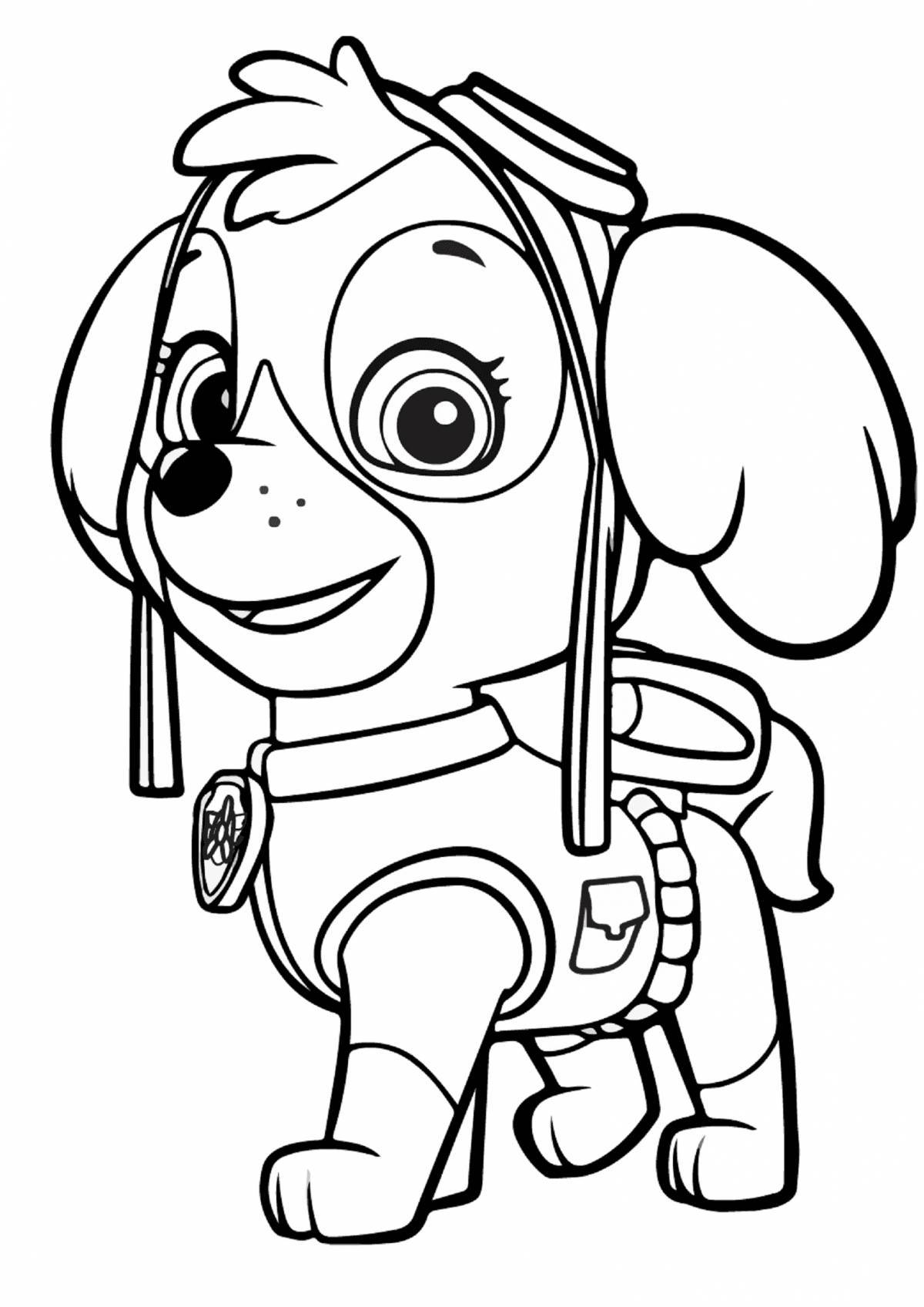 Beautiful Paw Patrol Coloring Page for Toddlers