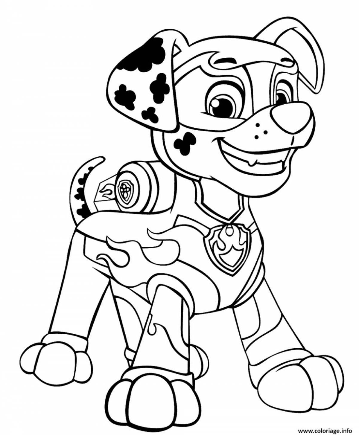 Live Paw Patrol coloring pages for 3-4 year olds