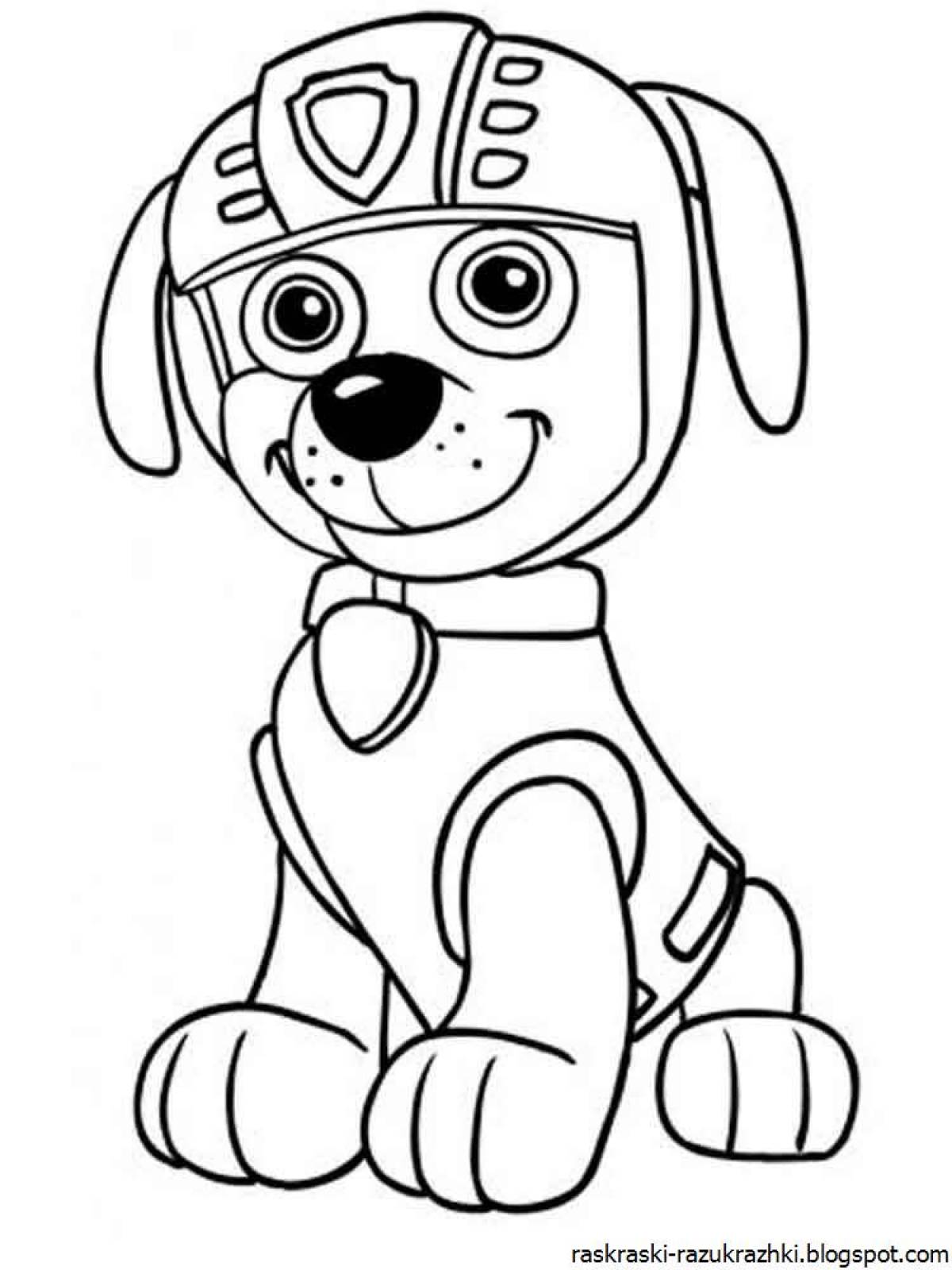 Смешная раскраска щенячий патруль для дошкольников