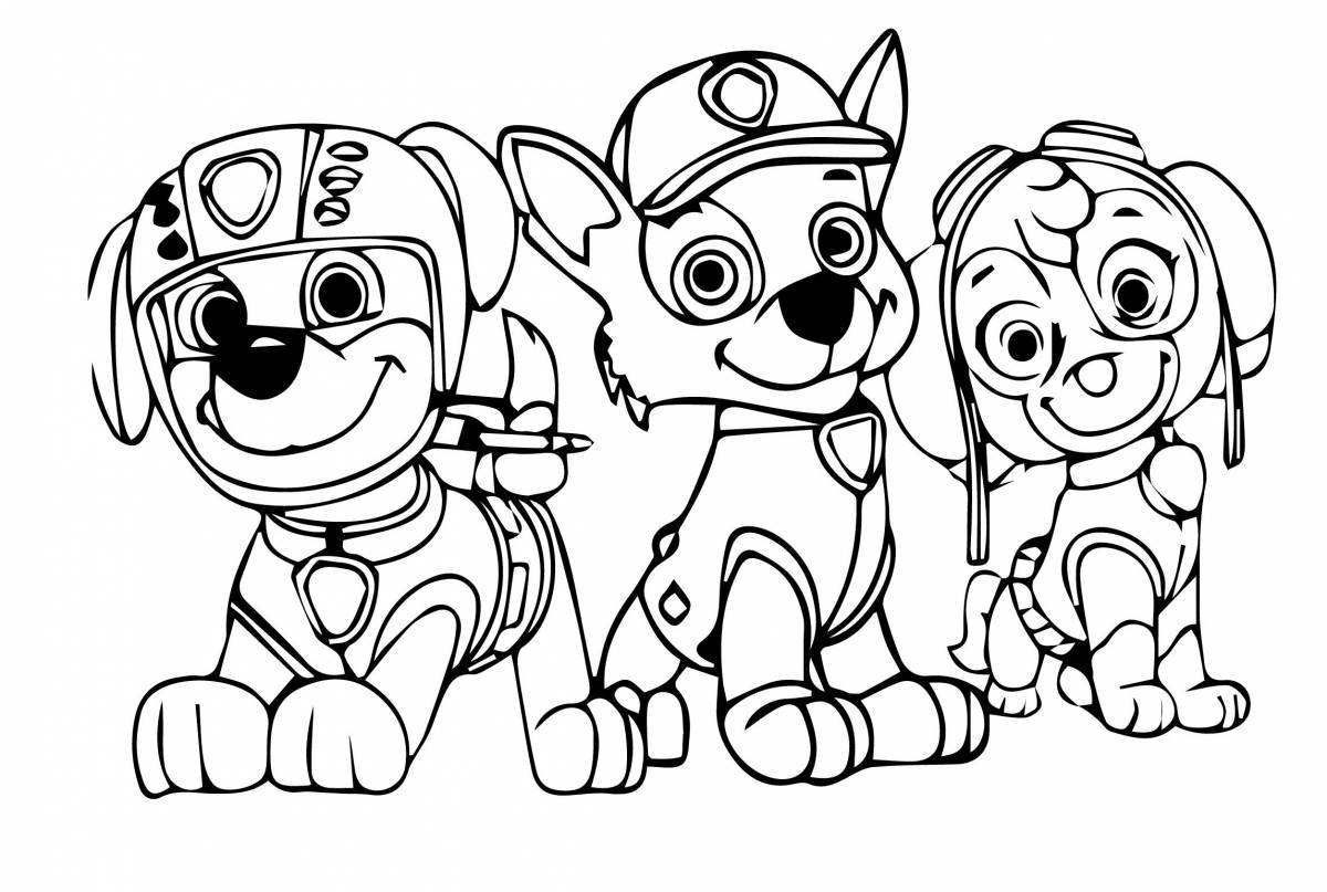 Witty Paw Patrol coloring pages for kids