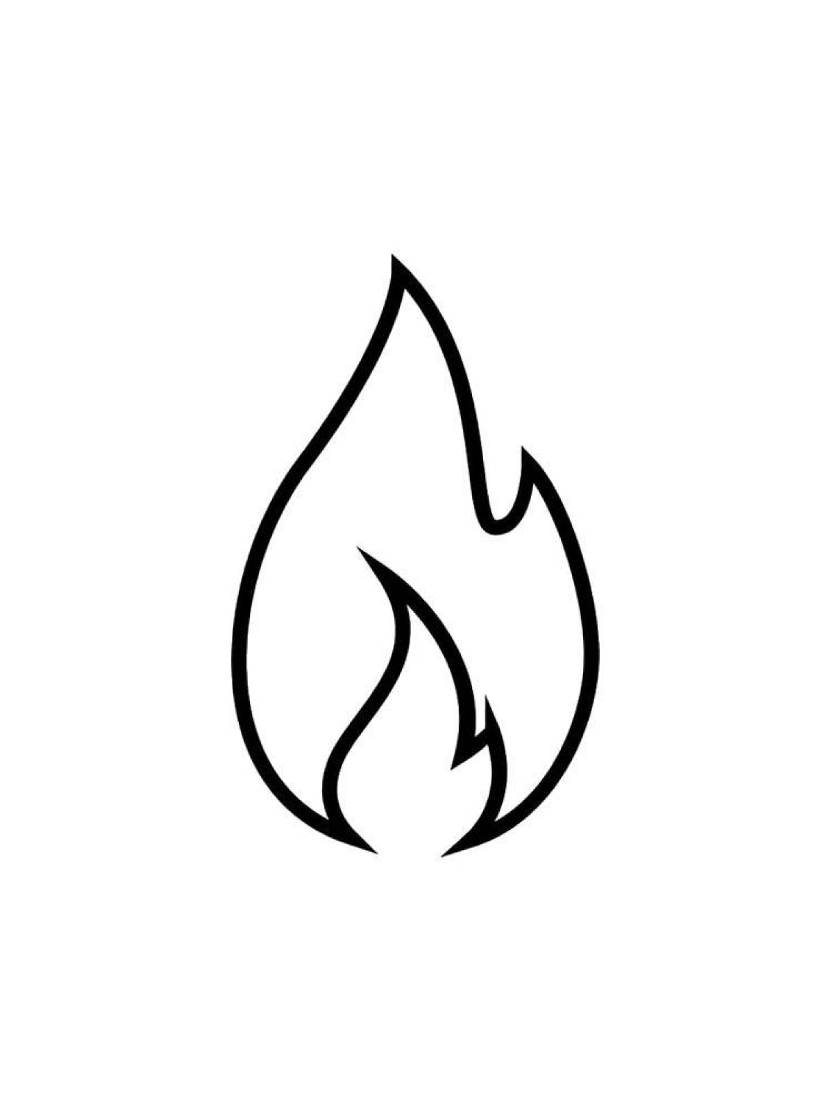 Scorching fire coloring page