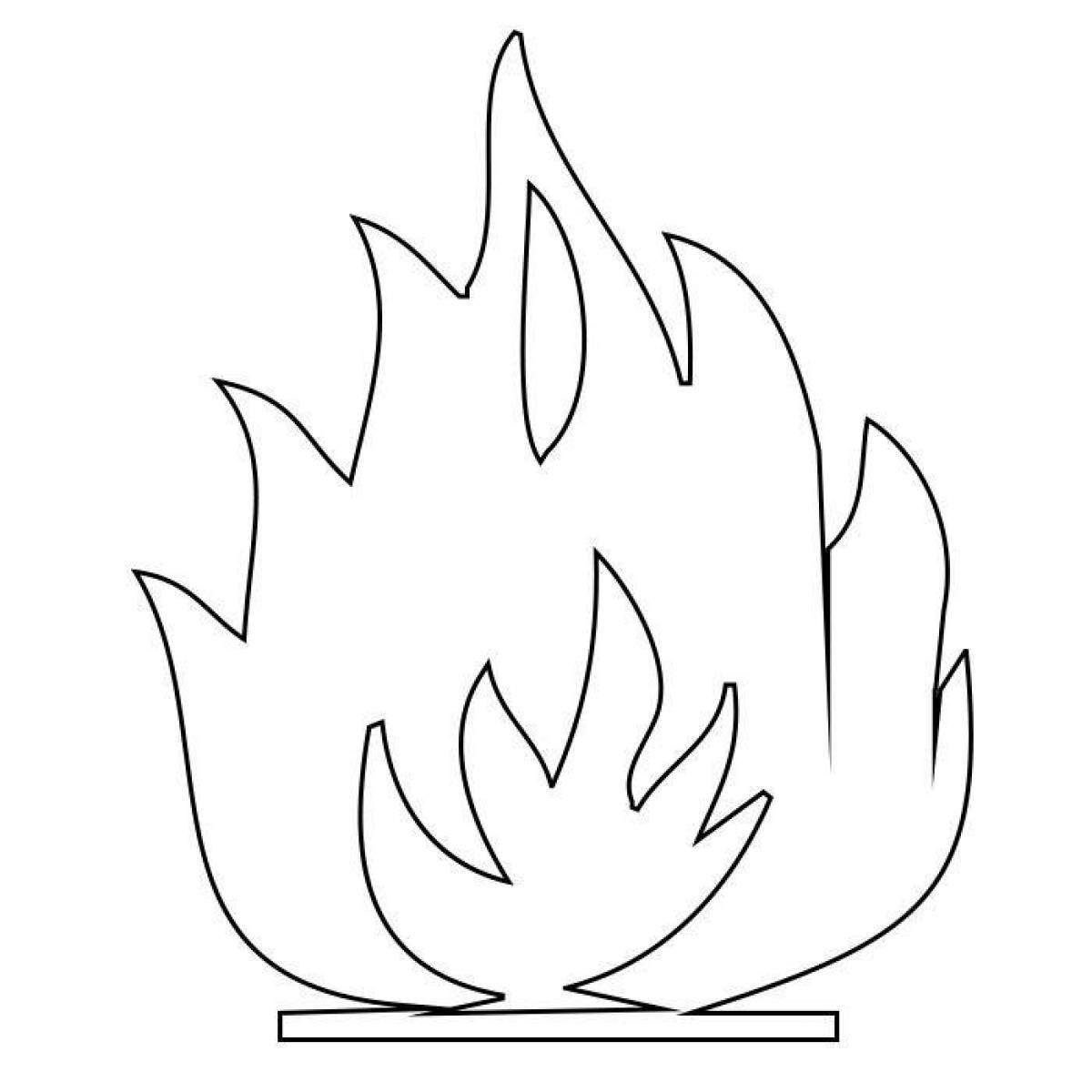 Sparkling fire coloring book