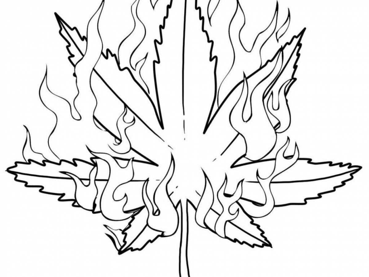 Incandescent fire coloring page