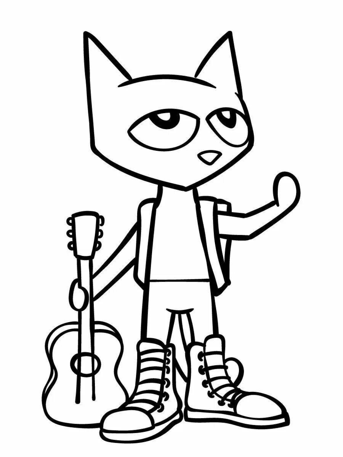 Раскраска кэт напа. Картун Кэт раскраска. Человек кошка раскраска. Cartoon Cat раскраска. Злой кот раскраска.