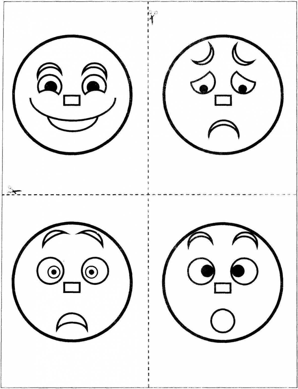Смайлики Эмоции Картинки Для Детей Черно Белые
